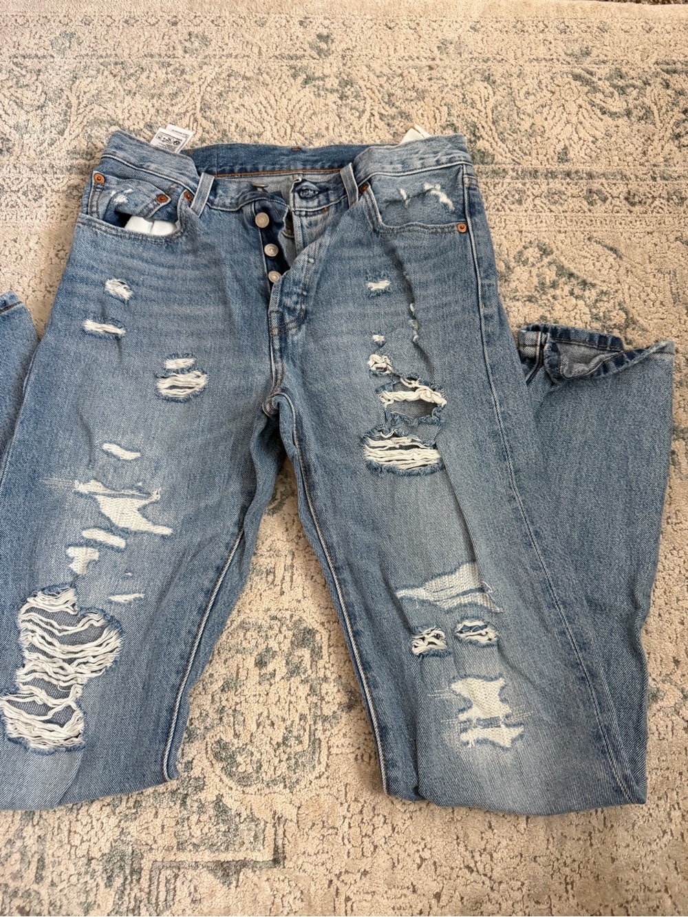 Levi's Light Blue Distressed Jeans